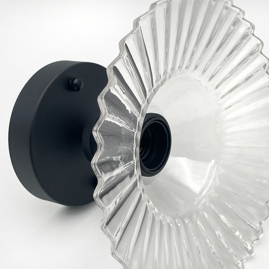 Deckenleuchte TRISH 1xE27/15W/230V schwarz/klar