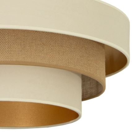 Deckenleuchte WENTA 1x E27/60W/230V Ø 50 cm beige/Jute