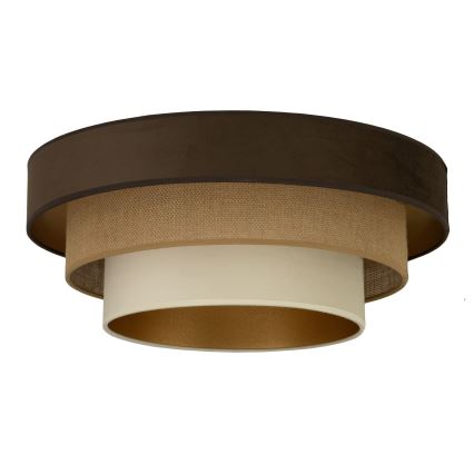 Deckenleuchte WENTA 1xE27/60W/230V Ø 50 cm braun/Jute/beige