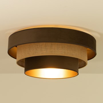 Deckenleuchte WENTA 1xE27/60W/230V Ø 50 cm braun/jute