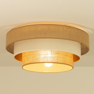 Deckenleuchte WENTA 1xE27/60W/230V, Ø 50 cm, Jute/Beige