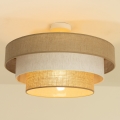 Deckenleuchte WENTA, 1xE27/60W/230V, Ø 50 cm, Jute/Creme