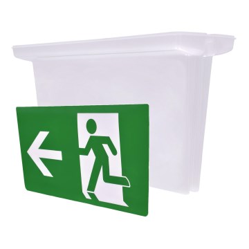Deckenschild für Notbeleuchtung mit Piktogrammen