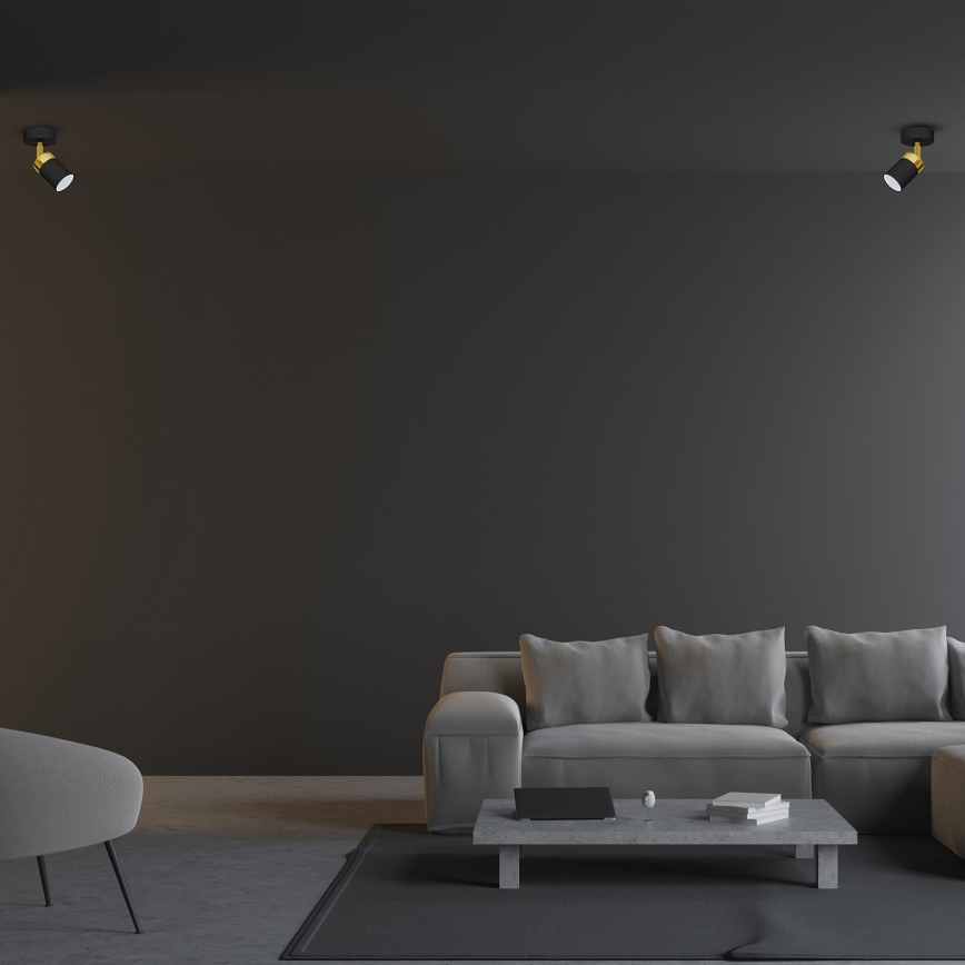 Deckenspot JOKER 1xGU10/25W/230V schwarz/gold