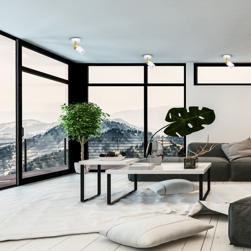 Deckenspot JOKER 1xGU10/25W/230V weiß/gold