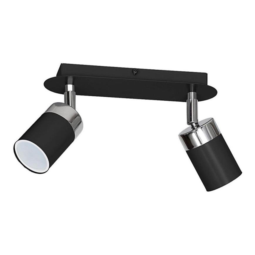 Deckenspot JOKER 2xGU10/25W/230V schwarz/glänzender Chrom