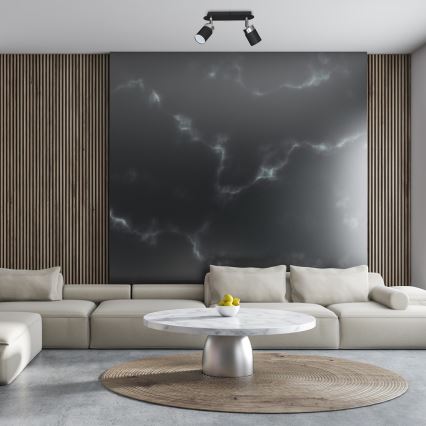 Deckenspot JOKER 2xGU10/25W/230V schwarz/glänzender Chrom