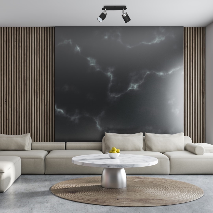 Deckenspot JOKER 2xGU10/25W/230V schwarz/glänzender Chrom