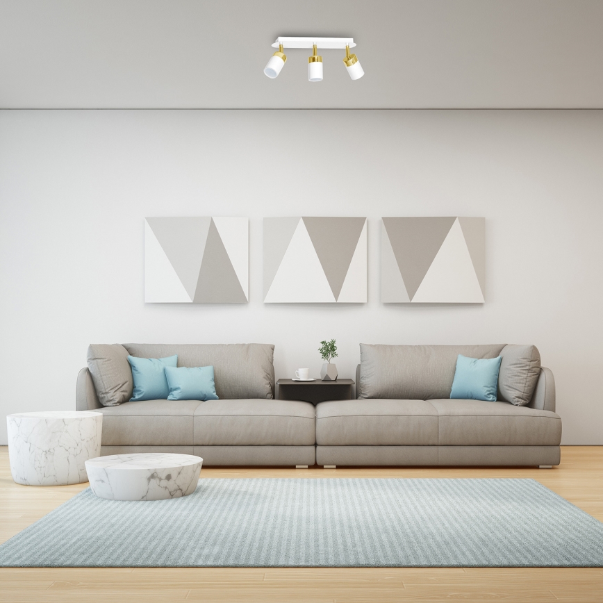 Deckenspot JOKER 3xGU10/25W/230V weiß/gold