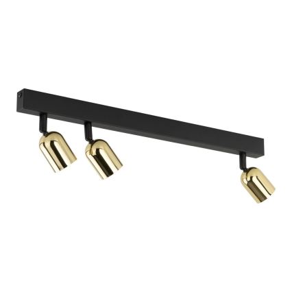 Deckenspot TOP 3xGU10/10W/230V schwarz/gold