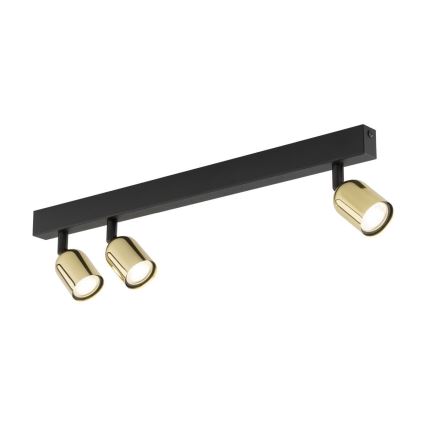 Deckenspot TOP 3xGU10/10W/230V schwarz/gold
