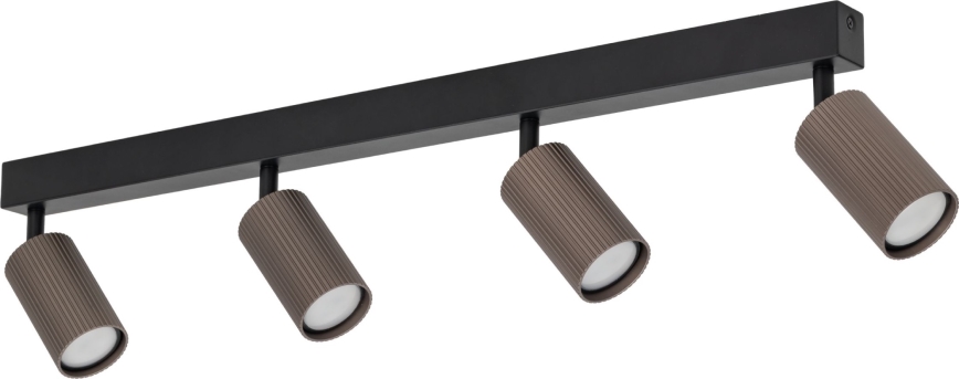 Deckenspot TUNE 4x GU10/10W/230V schwarz/braun