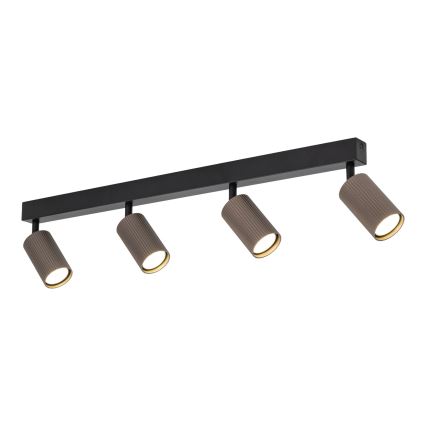Deckenspot TUNE 4x GU10/10W/230V schwarz/braun