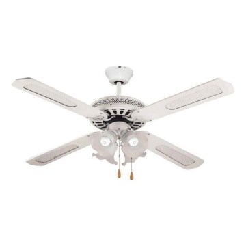 Deckenventilator 4xE27/70W/230V Ø 132 cm Weiß