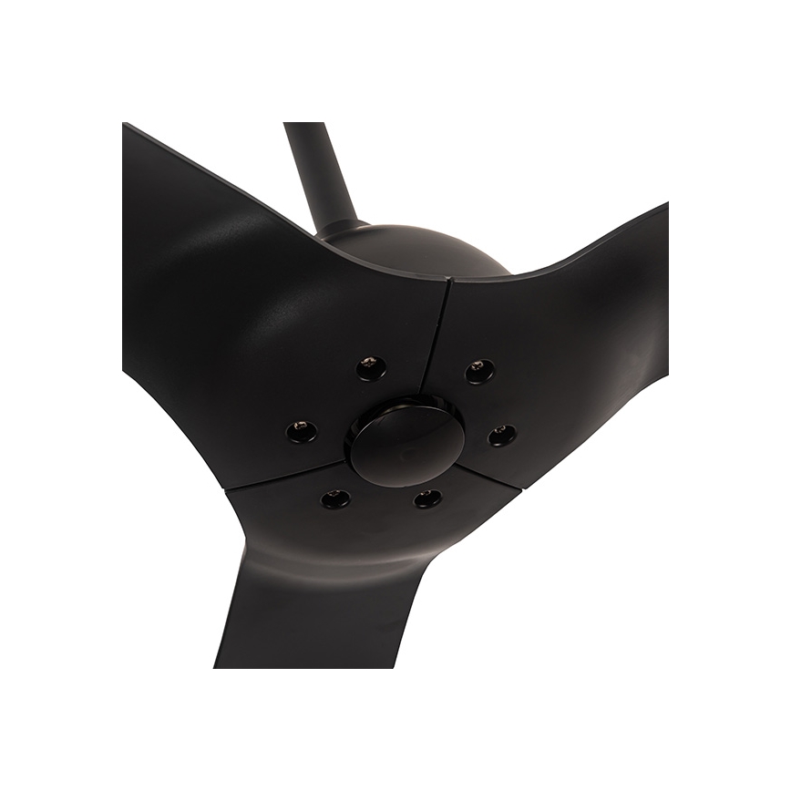 Deckenventilator d 132 cm IP44 schwarz + Fernbedienung