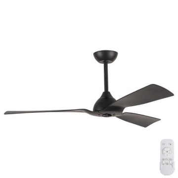 Deckenventilator Ø 132 cm IP44 Schwarz + Fernbedienung