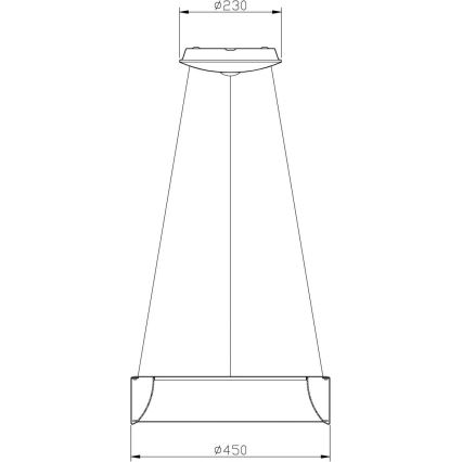 Deko-Light 342122 - Dimmbare LED-Hängeleuchte an Schnur SCULPTORIS LED/27W/230V 3000K d 45 cm
