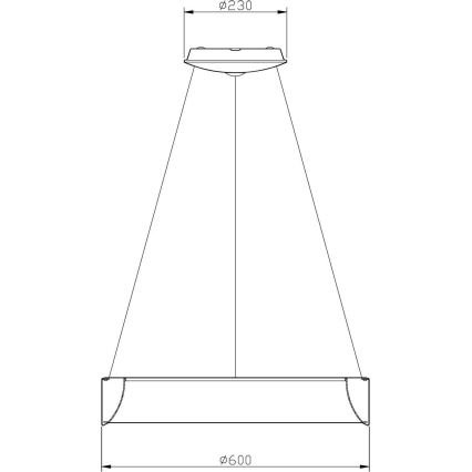 Deko-Light 342125 - Dimmbare LED-Hängeleuchte an Schnur SCULPTORIS LED/27W/230V 4000K d 60 cm