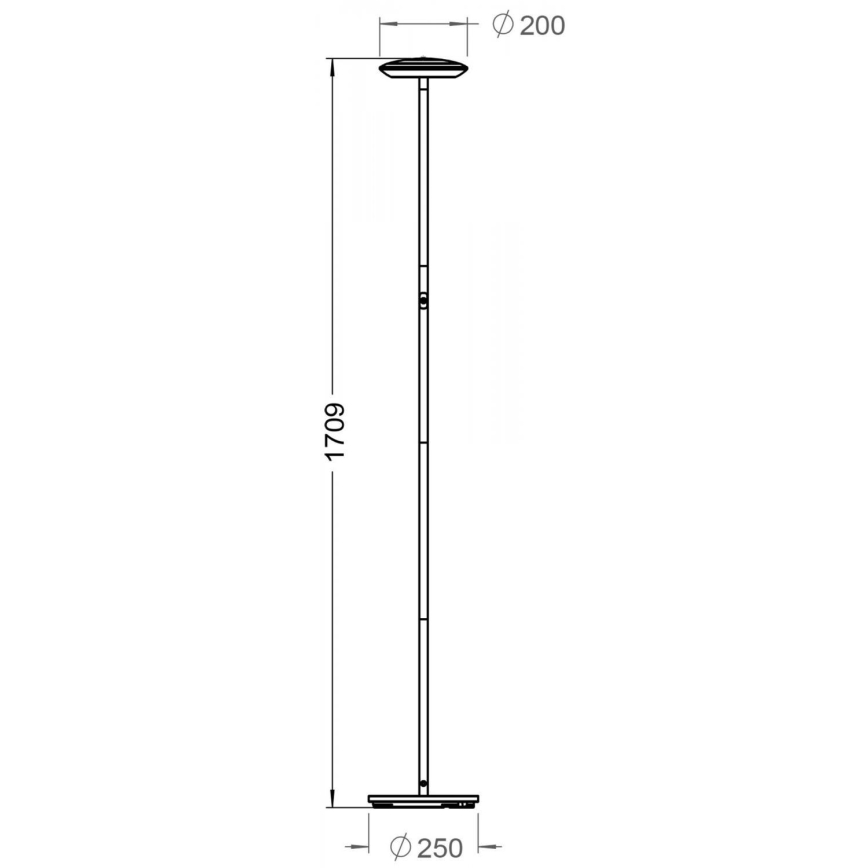 Deko-Light 343029 - LED dimmbare Stehlampe BERMUDA LED/18W/230V 3000K weiß