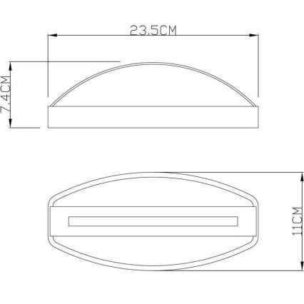 Deko-Light 731093 - LED-Wandleuchte für den Außenbereich ERIDANI LED/13W/230V IP44 anthrazit