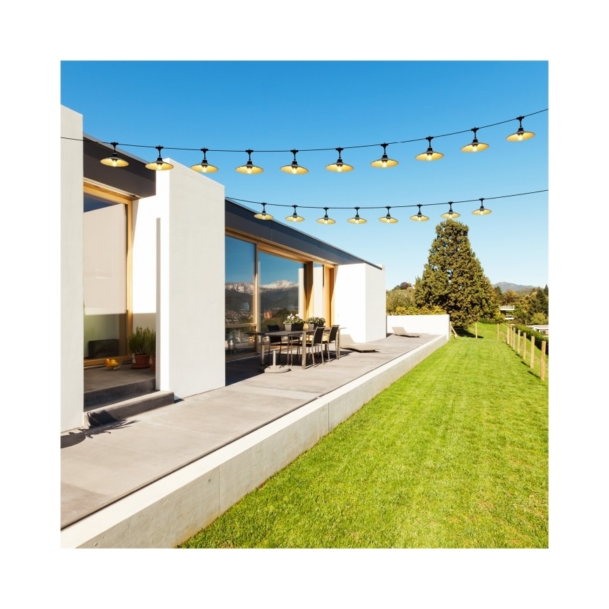 Dekorative Außen-Lichterkette CRETE 20xE27/230V 25m IP44