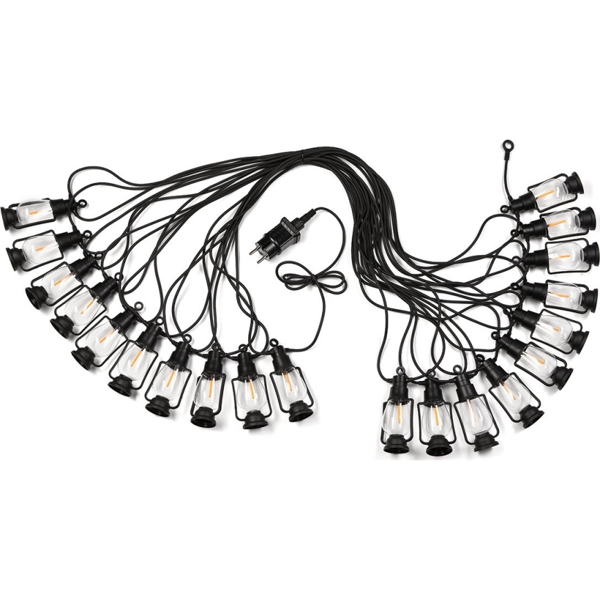 Dekorative Außen-Lichterkette GIRLANDA 20 LEDs 20 m IP44 warmweiß