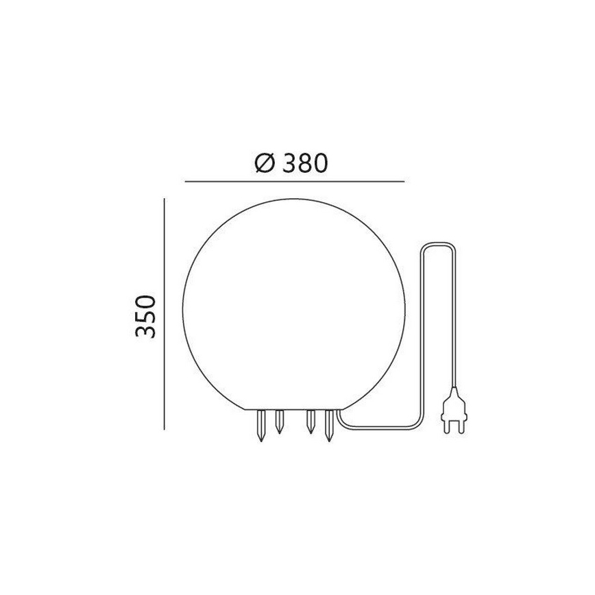 Dekorative Außenleuchte GARDEN BALL 1xE27/40W/230V IP65 d. 38 cm