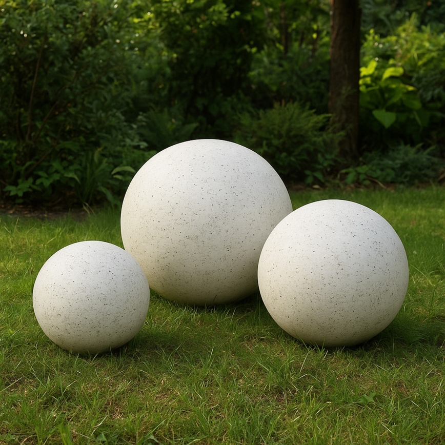 Dekorative Außenleuchte LUMISTONE, 1x E27, 15 W, 230 V, Schutzart IP65, Ø 25 cm