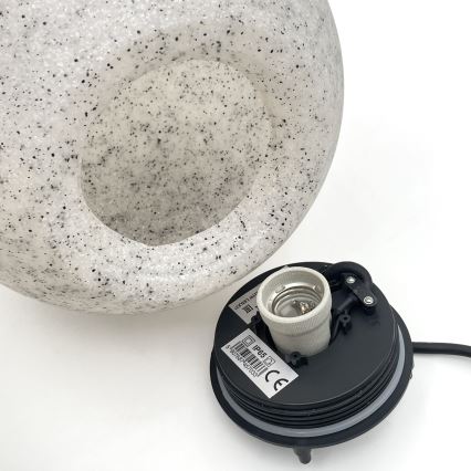 Dekorative Außenleuchte LUMISTONE, 1x E27, 15 W, 230 V, Schutzart IP65, Ø 25 cm