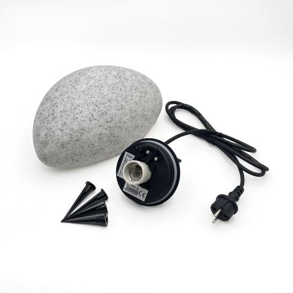 Dekorative Außenleuchte LUMISTONE 1xE27/15W/230V IP65 Ø 26,5 cm