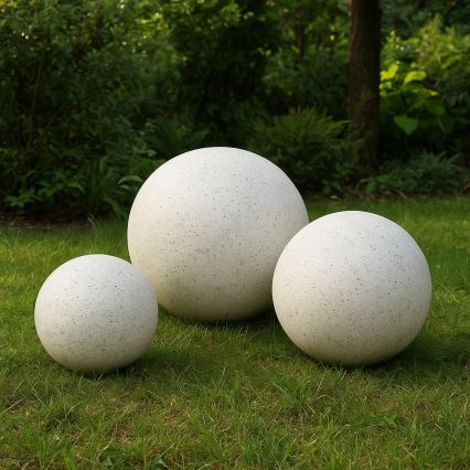 Dekorative Außenleuchte LUMISTONE 1xE27/15W/230V IP65 Ø 28 cm