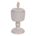 Dekorative Dose 21x9 cm grau/gold