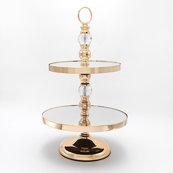 Dekorative Etagere 50x30 cm golden