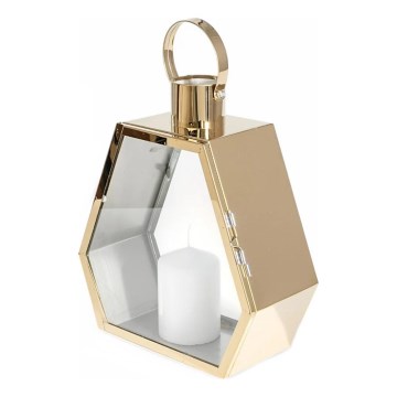 Dekorative Laterne, 34 cm, goldfarben