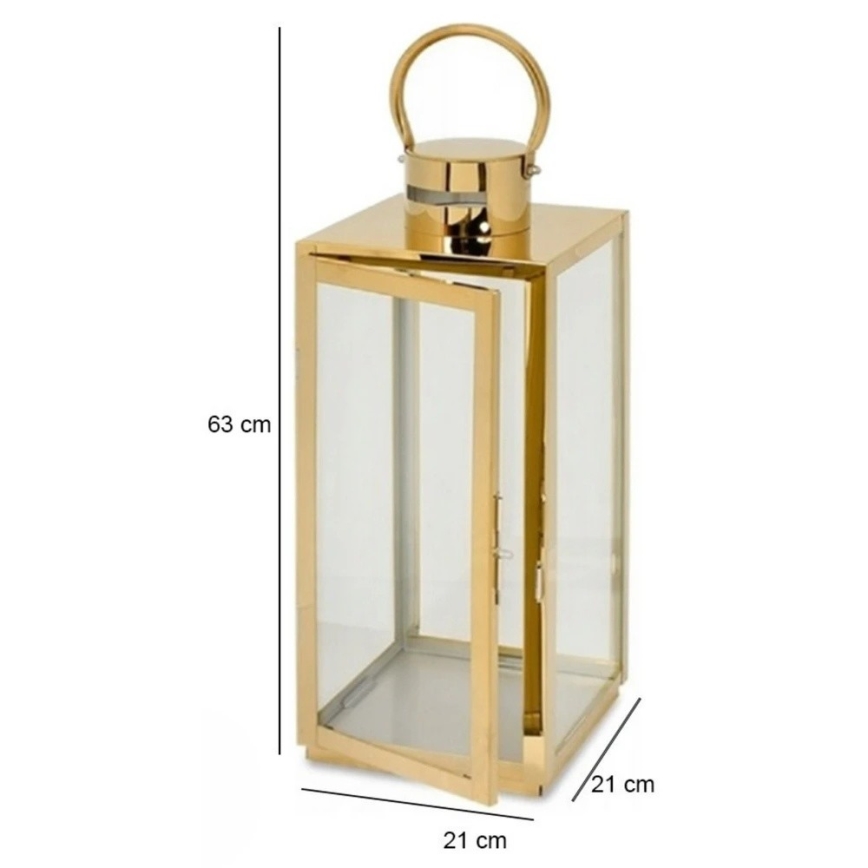 Dekorative Laterne, 49 cm, gold