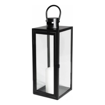 Dekorative Laterne, 63 cm, schwarz