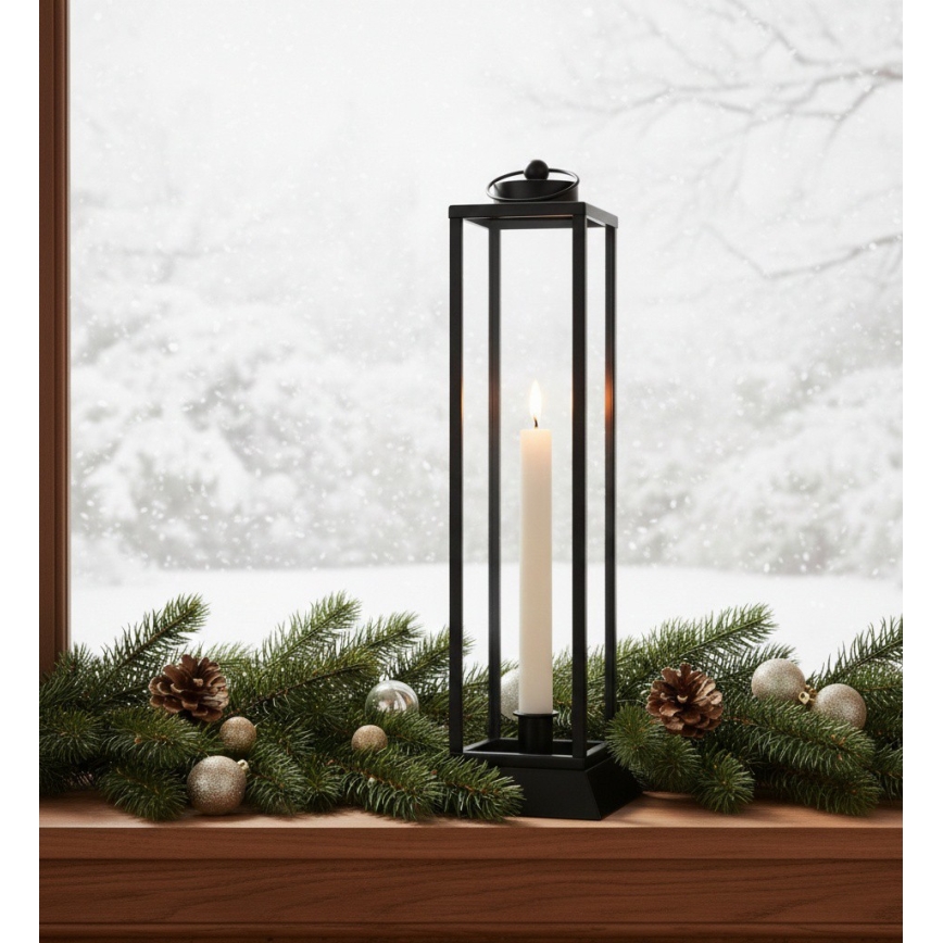 Dekorative Laterne HALL 34 cm schwarz