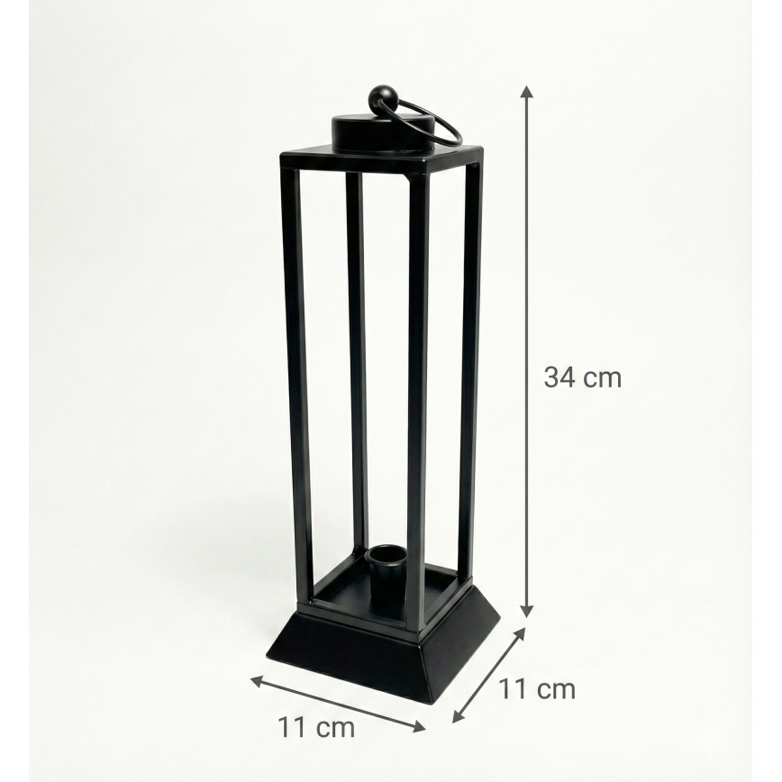 Dekorative Laterne HALL 34 cm schwarz