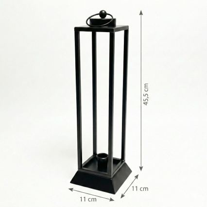Dekorative Laterne HALL, 45,5 cm, schwarz