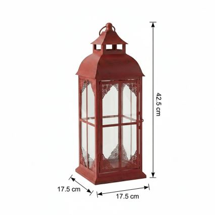Dekorative Laterne REDY 42 cm rot