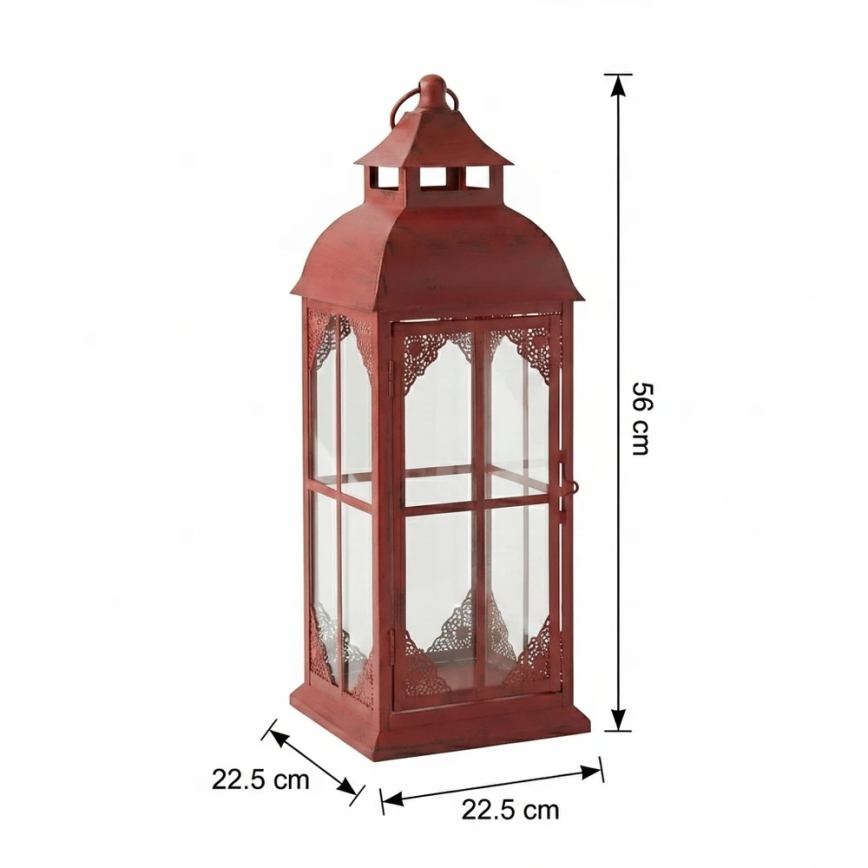 Dekorative Laterne REDY, 56 cm, rot