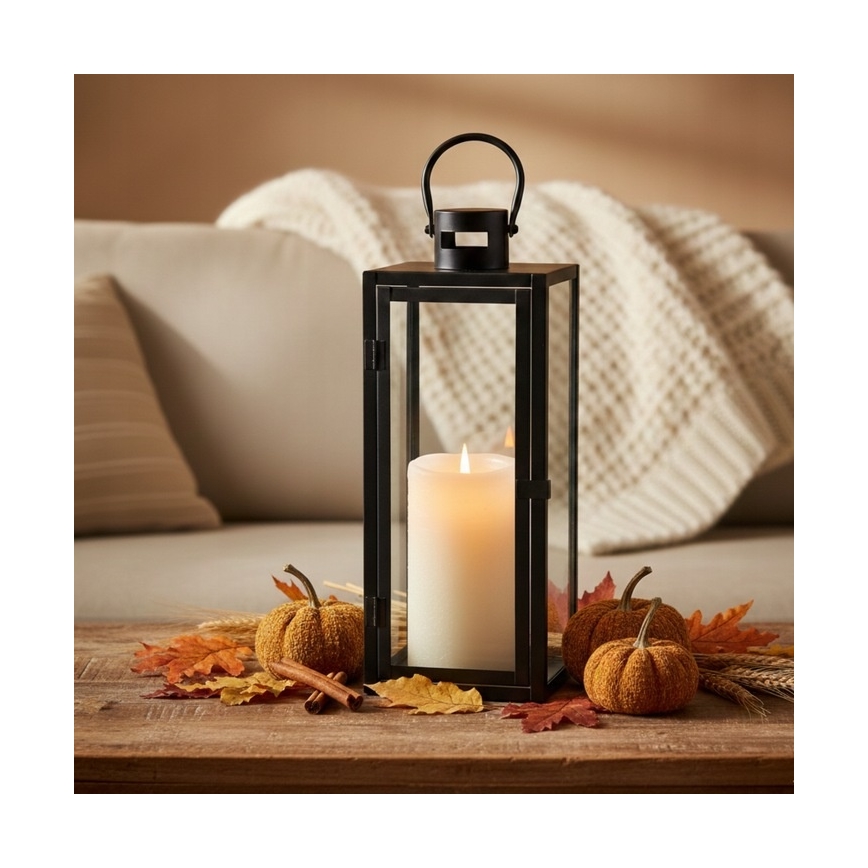 Dekorative Laterne TOWER, 29 cm, schwarz