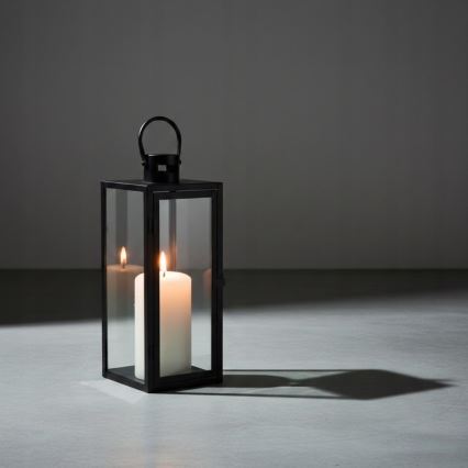 Dekorative Laterne TOWER, 29 cm, schwarz