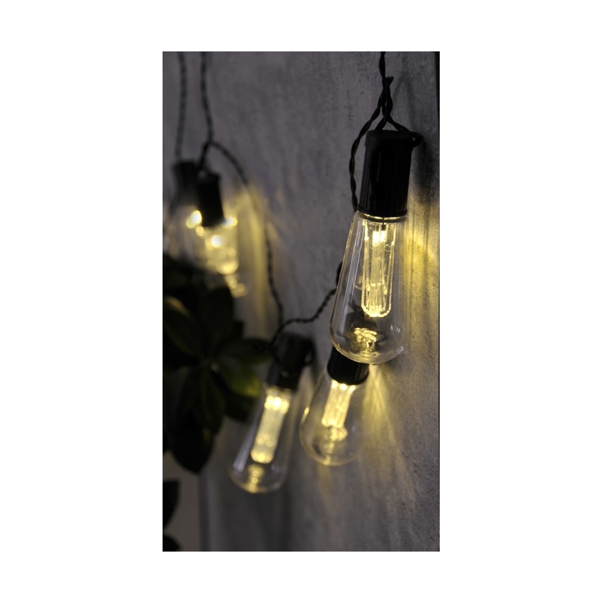 Dekorative LED-Lichterkette EDISON 2,65 m 10xLED/2xAA
