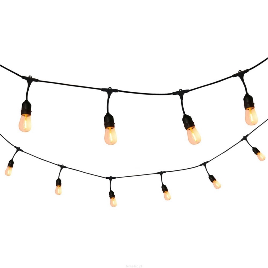 Dekorative LED-Outdoor-Lichterkette 5,6m 10xE27/0,6W/36V IP44