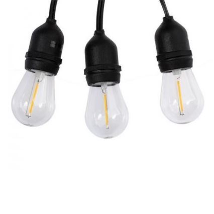 Dekorative LED-Outdoor-Lichterkette 5,6m 10xE27/0,6W/36V IP44