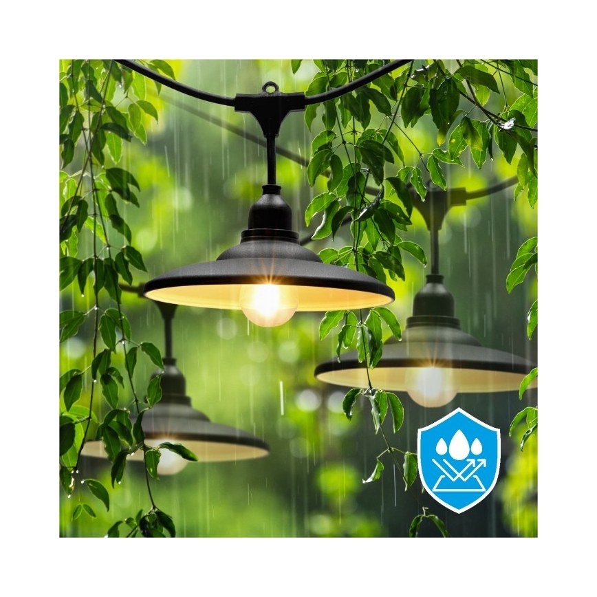 Dekorative Lichterkette für den Außenbereich CRETE 15xE27/230V 20m IP44