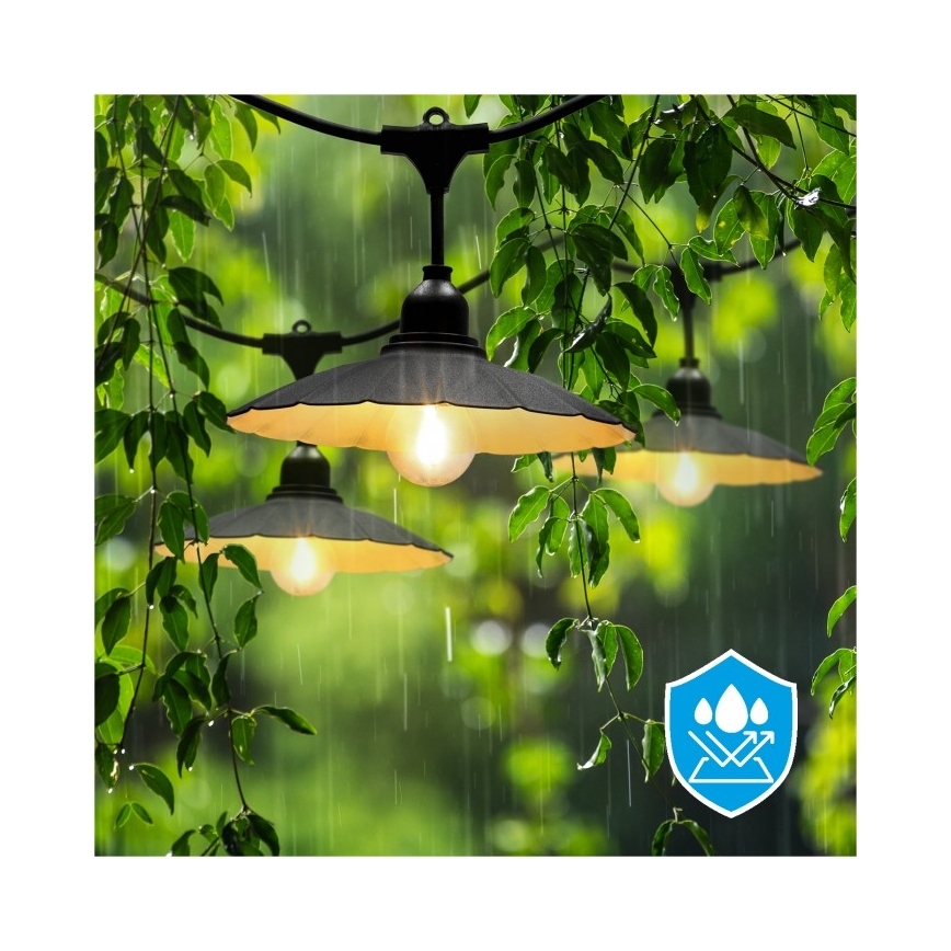 Dekorative Lichterkette für den Außenbereich CRETE 15xE27/230V 20m IP44