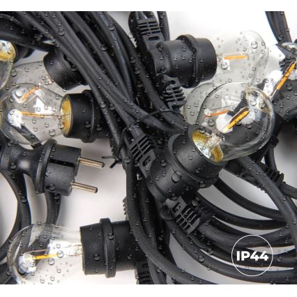 Dekorative Outdoor-Lichterkette MIMOSA 10xE27/1,3W/230V IP44 10 m