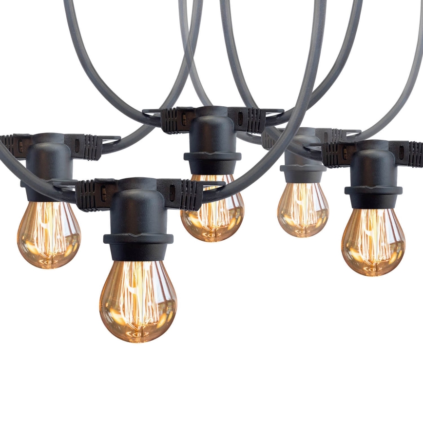 Dekorative Outdoor-Lichterkette MIMOSA 10xE27/1,3W/230V IP44 10 m